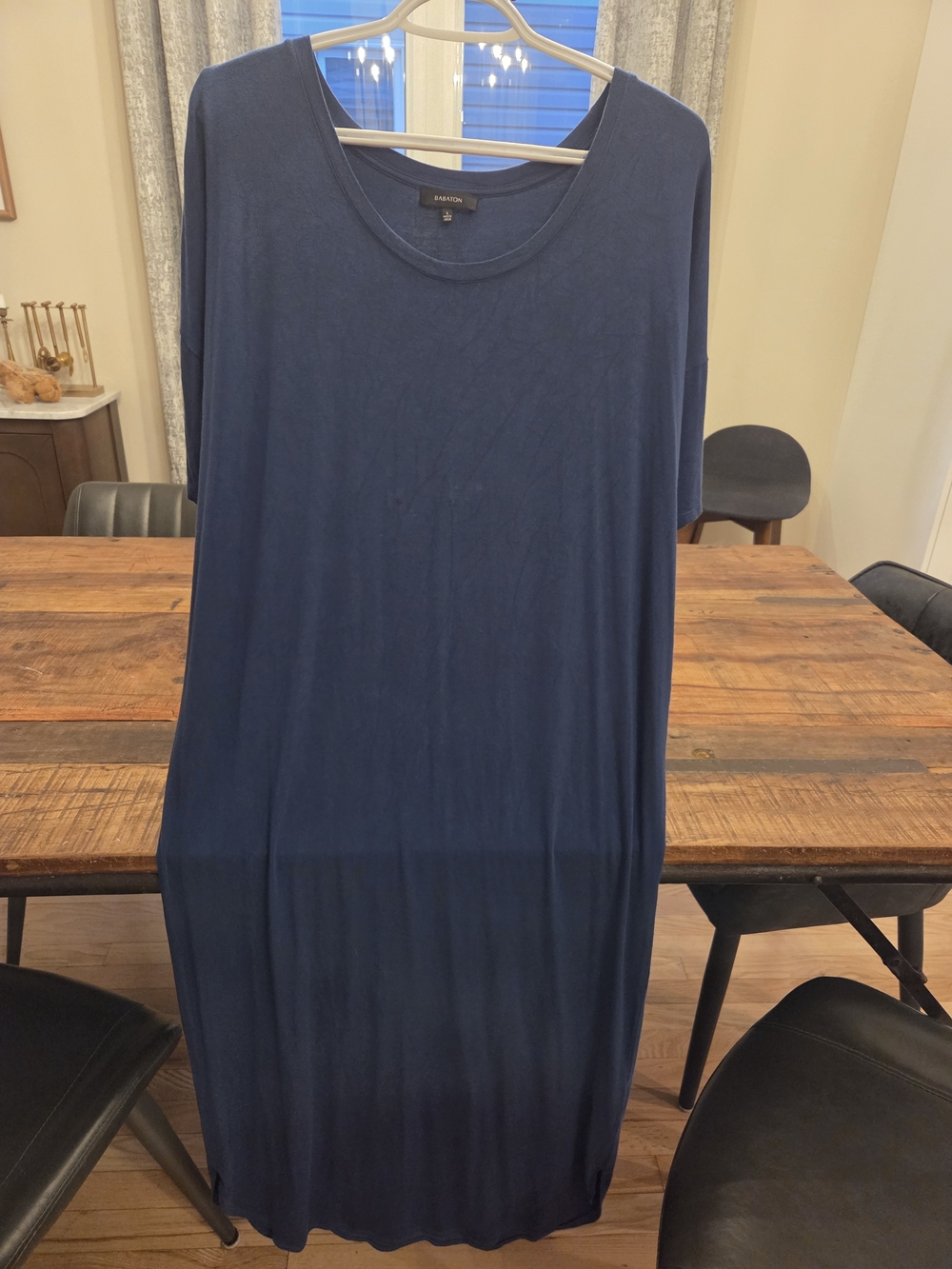 Aritzia Babaton Navy Scoop-Neck Maxi Dress